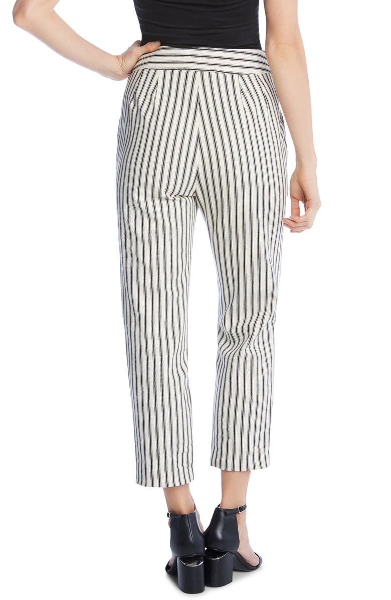 Karen Kane Striped Cropped Pants In Stripe