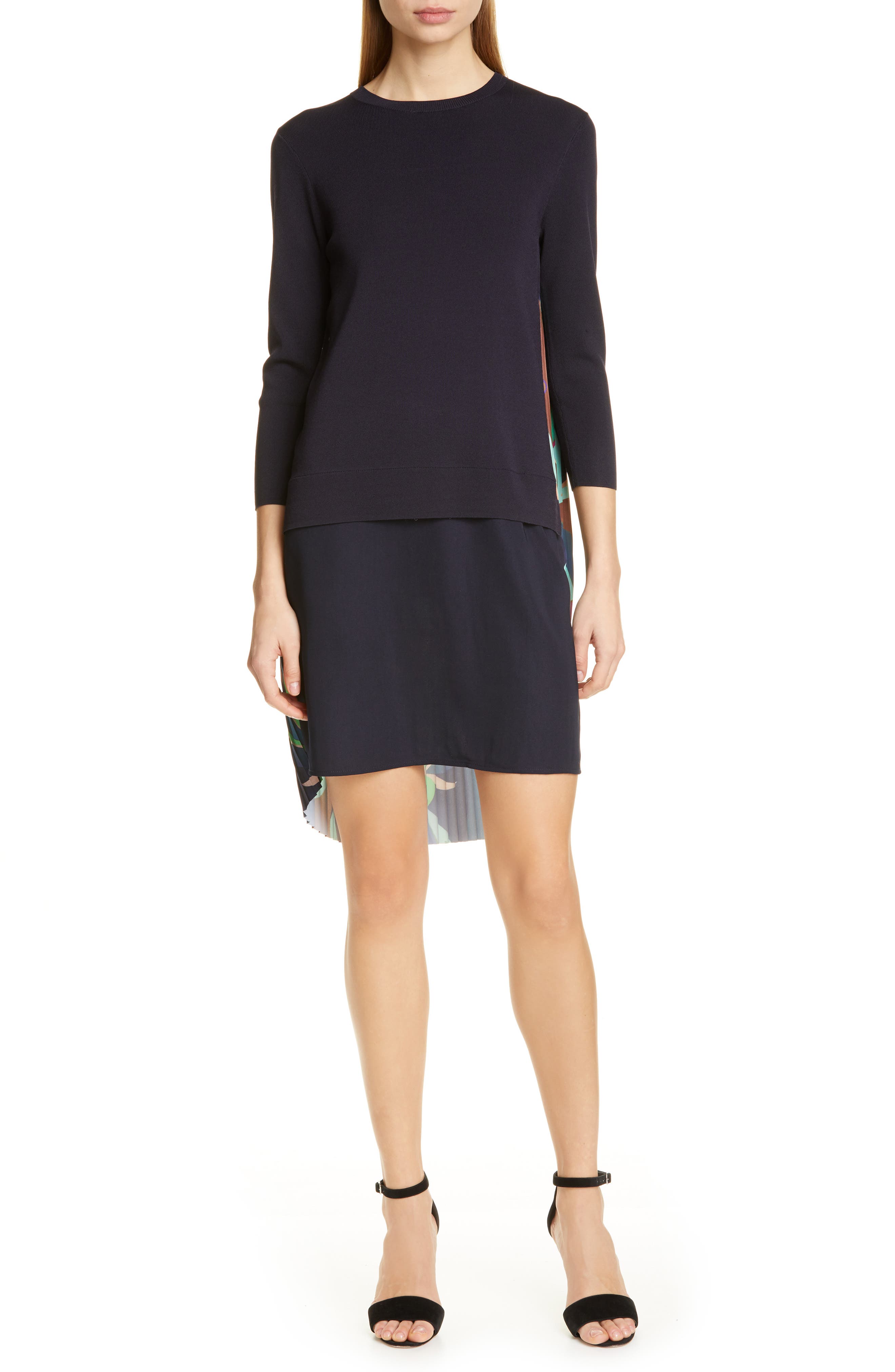 Ted Baker London Balliae Supernatural Pleat Back Dress, Blue
