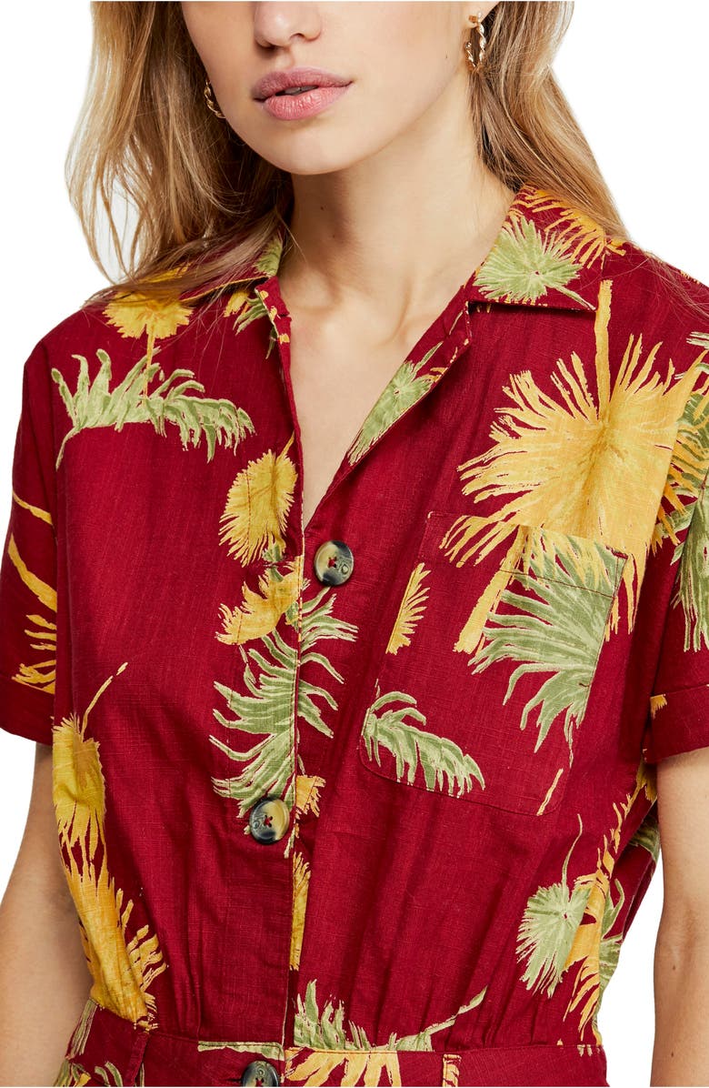 Shop Free People Malibu Romper In Red Combo