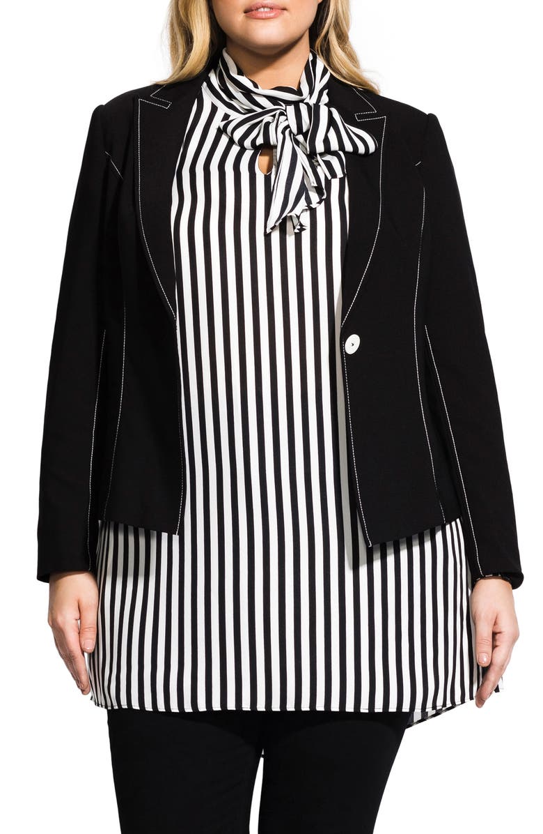 City Chic Blazers CONTRAST STITCH BLAZER