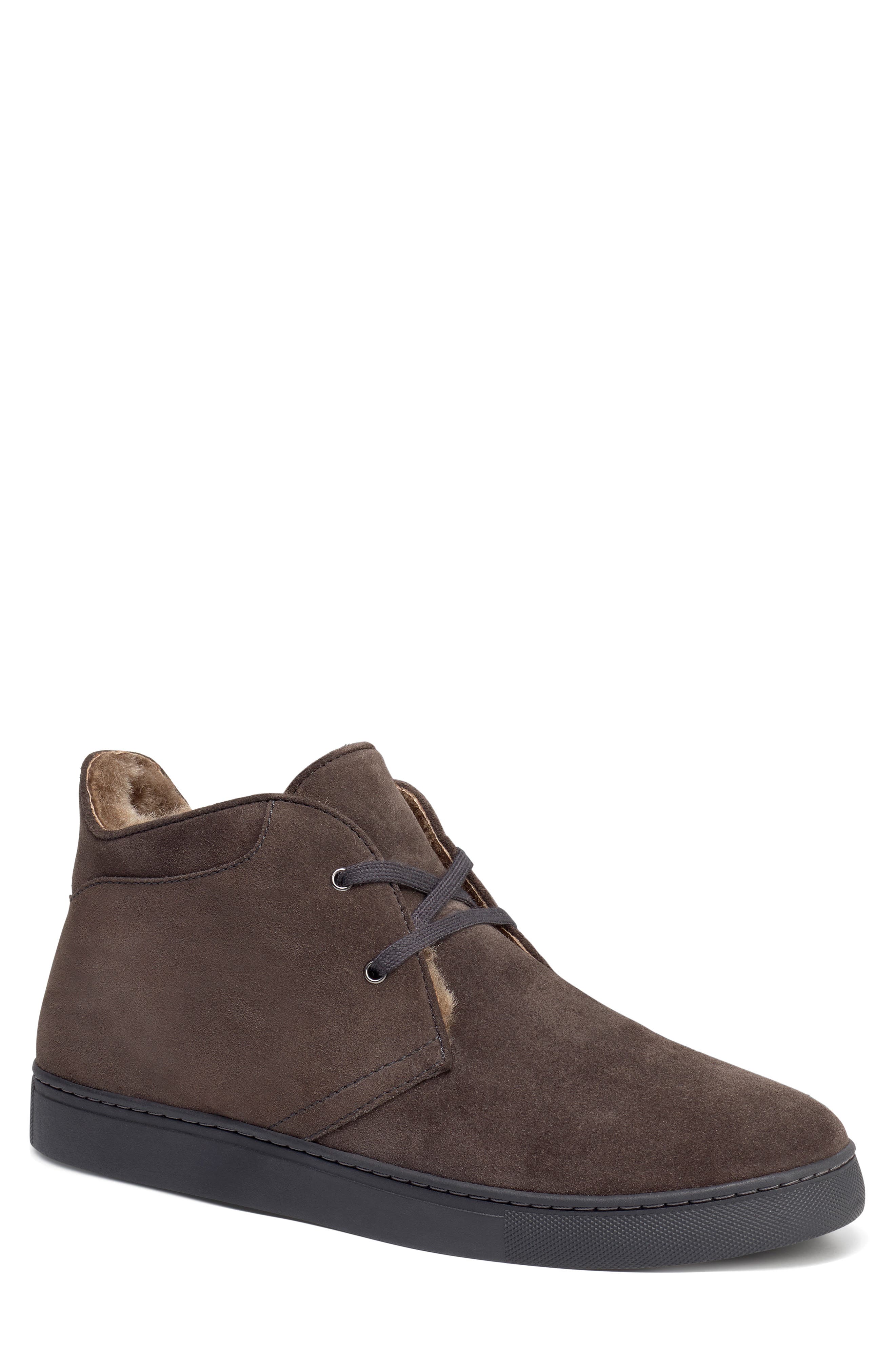 Trask Ariston Genuine Shearling Chukka Boot, Grey