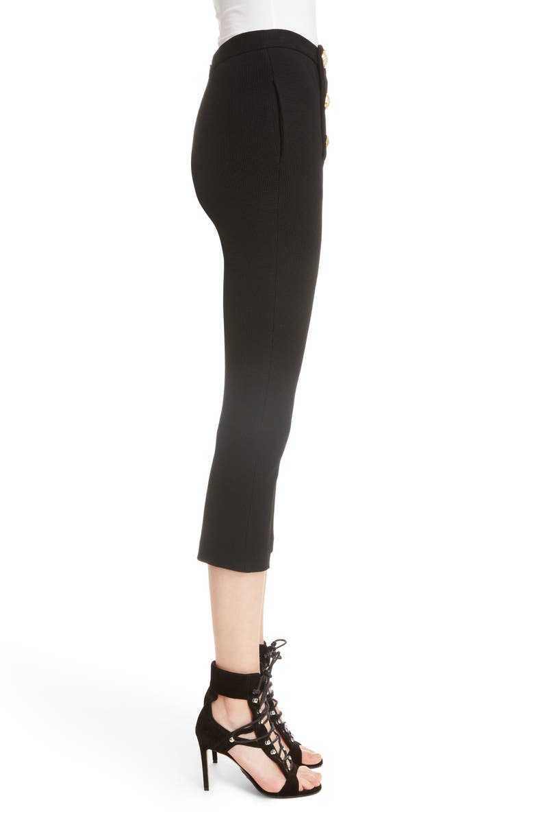 BALMAIN BUTTON CROP PANTS,RF15409V025