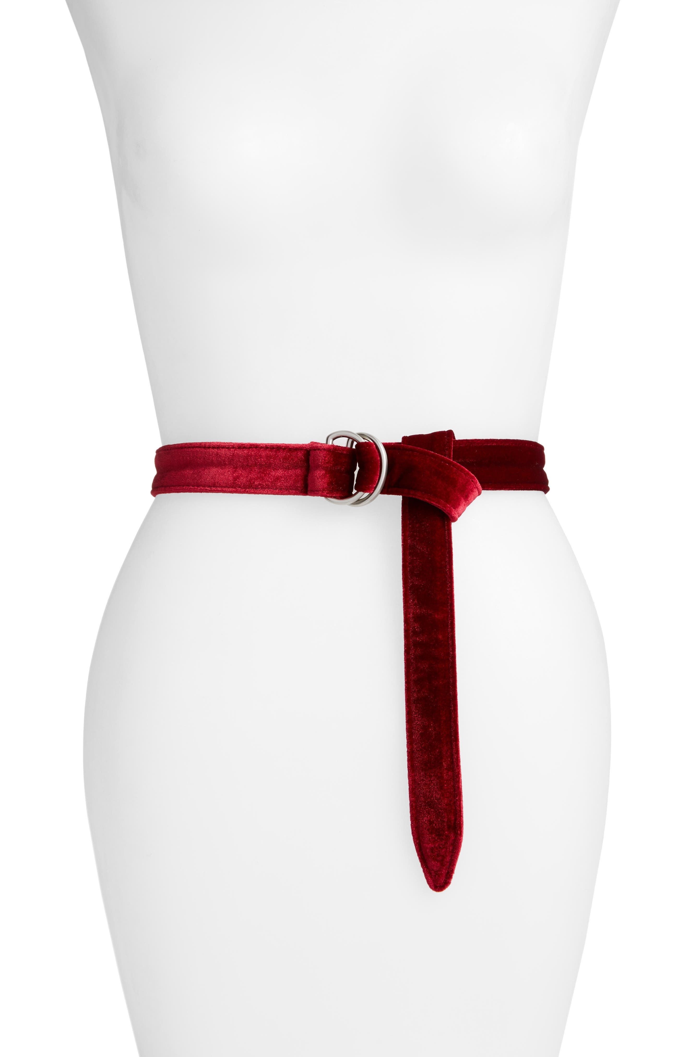 Something Navy Velvet DRing Belt (Nordstrom Exclusive) Nordstrom