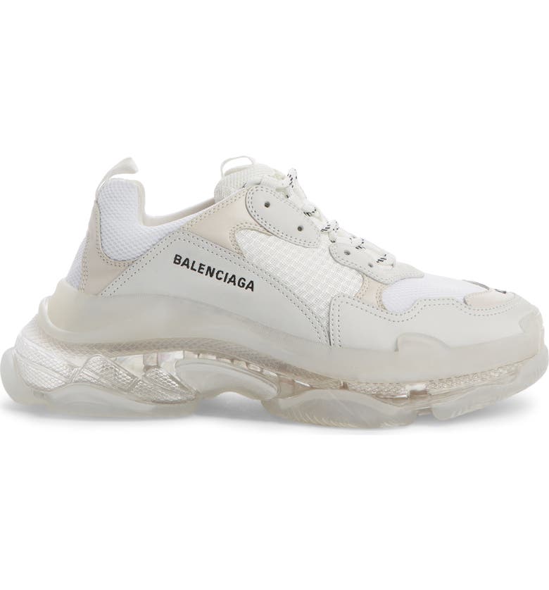 BALENCIAGA TRIPLE S CLEAR SOLE TRAINER SNEAKER,541624W09E1