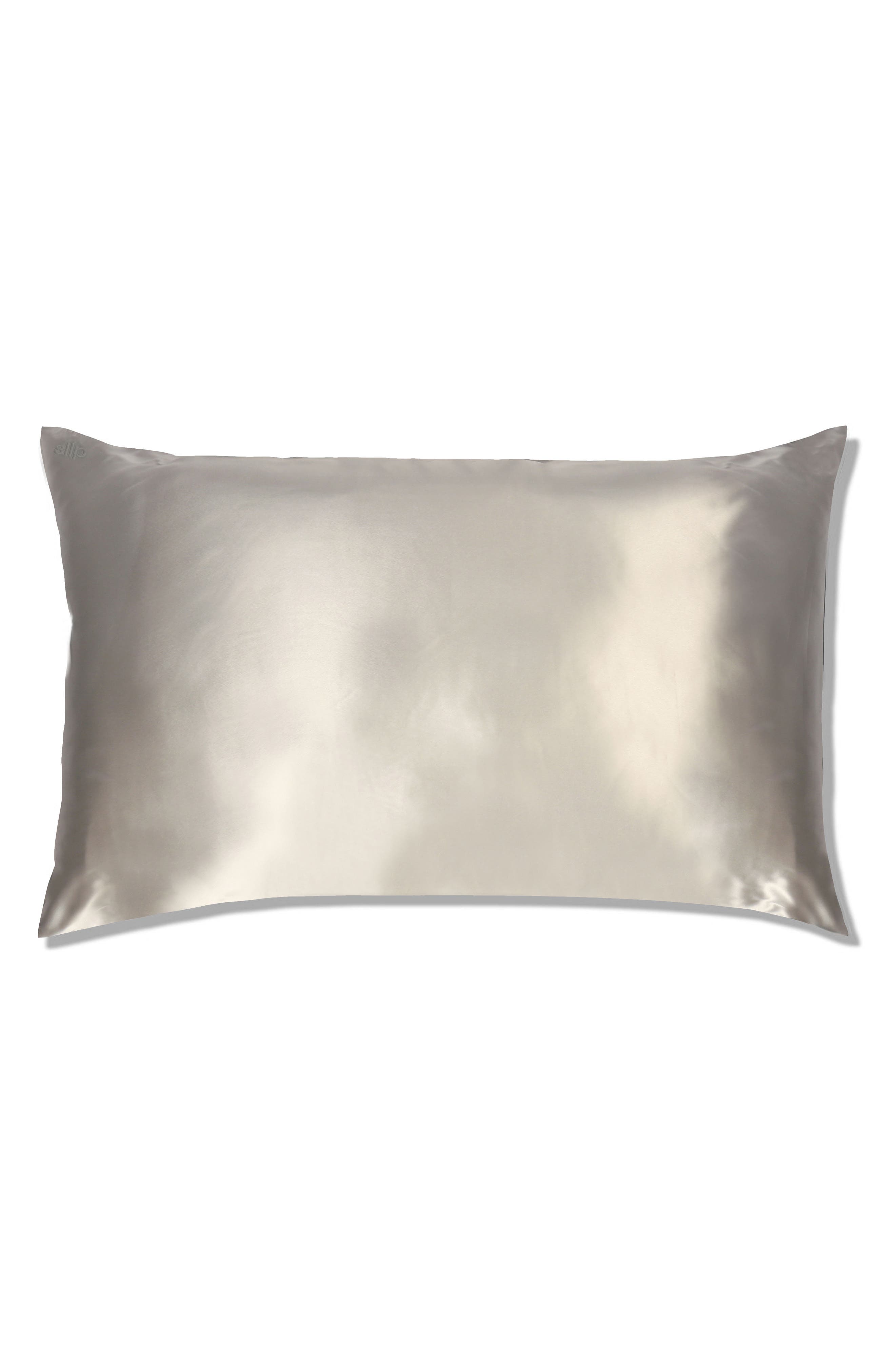 SLIP FOR BEAUTY SLEEP slip<sup>â¢</sup> for beauty sleep Slipsilk<sup>â¢</sup> Pure Silk Pillowcase, Main, color, SILVER