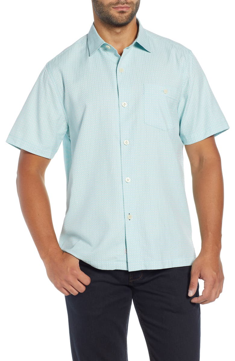 Tommy Bahama T-shirts CHECK-IN-THE-TROPICS SILK BLEND CAMP SHIRT