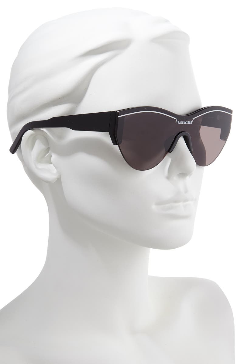 BALENCIAGA 99MM SHIELD SUNGLASSES,BB0004S002