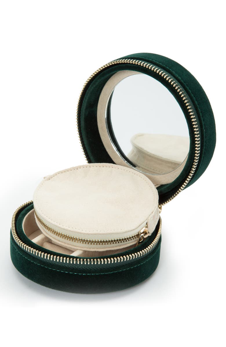 Wolf Zoe Round Travel Case - Green In Forest Green