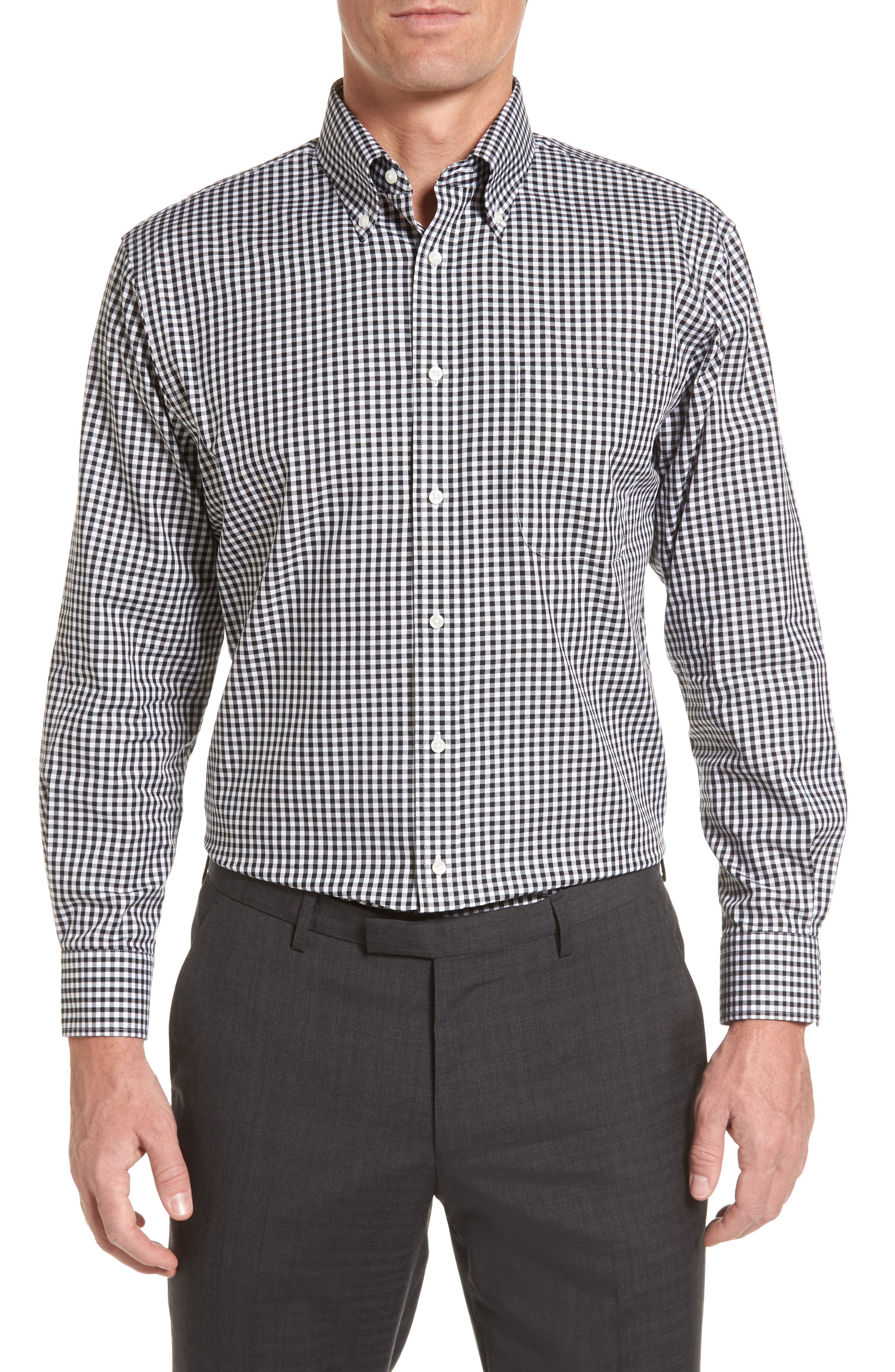 Nordstrom Men's Shop Traditional Fit NonIron Gingham Dress Shirt Nordstrom