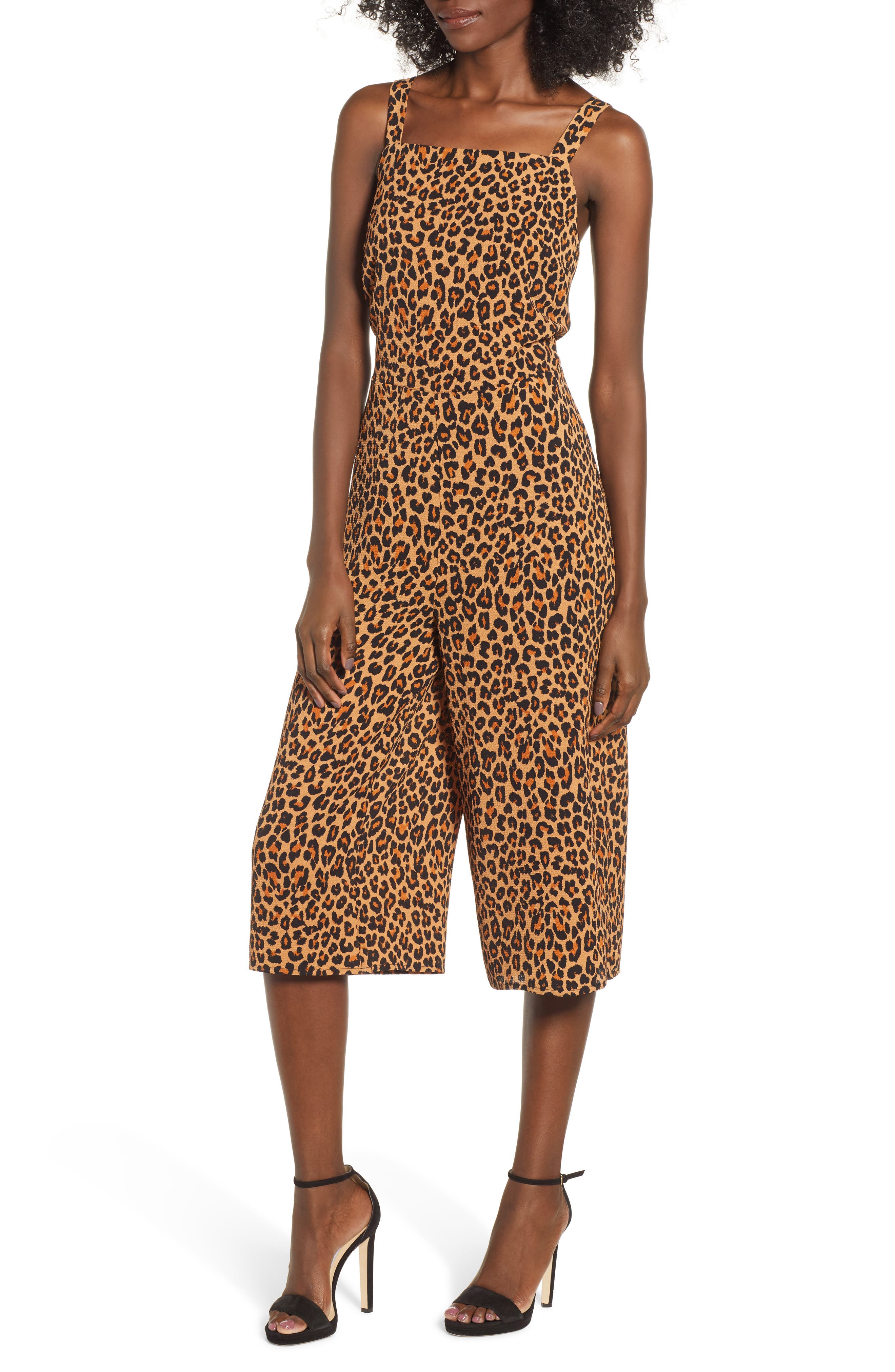 Love, Fire Strappy Cropped Jumpsuit Nordstrom