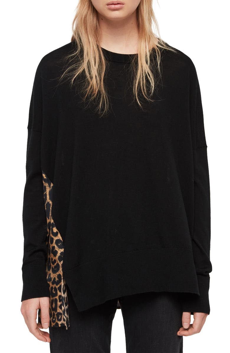 Allsaints Sweaters BENNIE MIXED MEDIA SWEATER