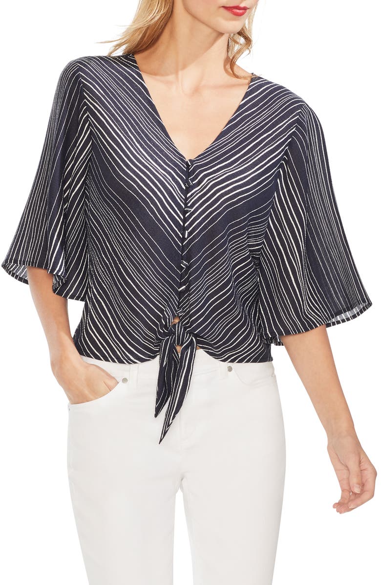 Vince Camuto Tops DELICATE STRANDS BELL SLEEVE BLOUSE