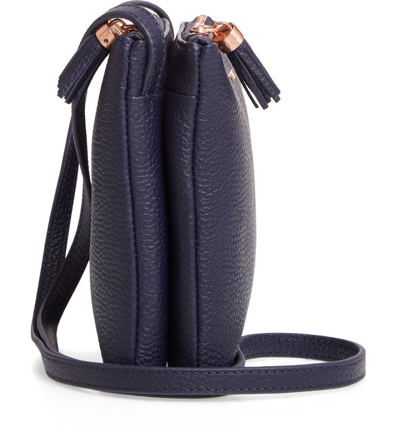 Ted baker london maceyy 2025 double zip leather crossbody bag