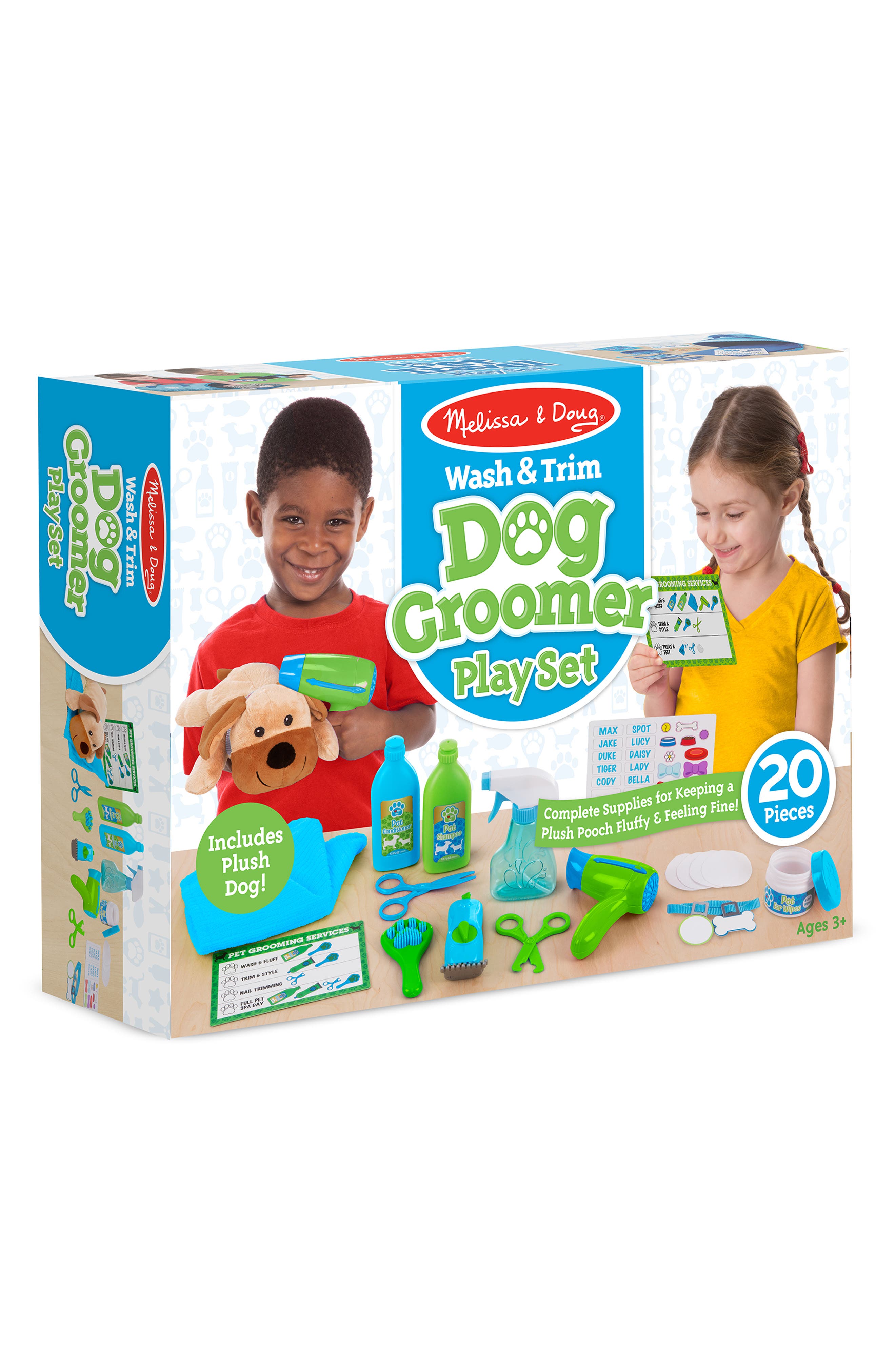 UPC 000772085687 product image for Toddler Melissa & Doug Wash & Trim Dog Groomer Play Set | upcitemdb.com