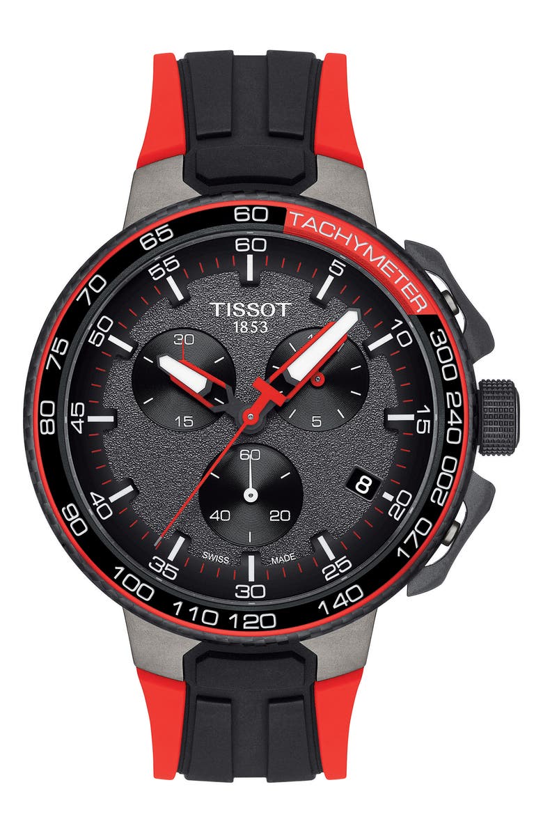 Tissot T Race Tour De France Chronograph Silicone Strap Watch 45mm Nordstrom