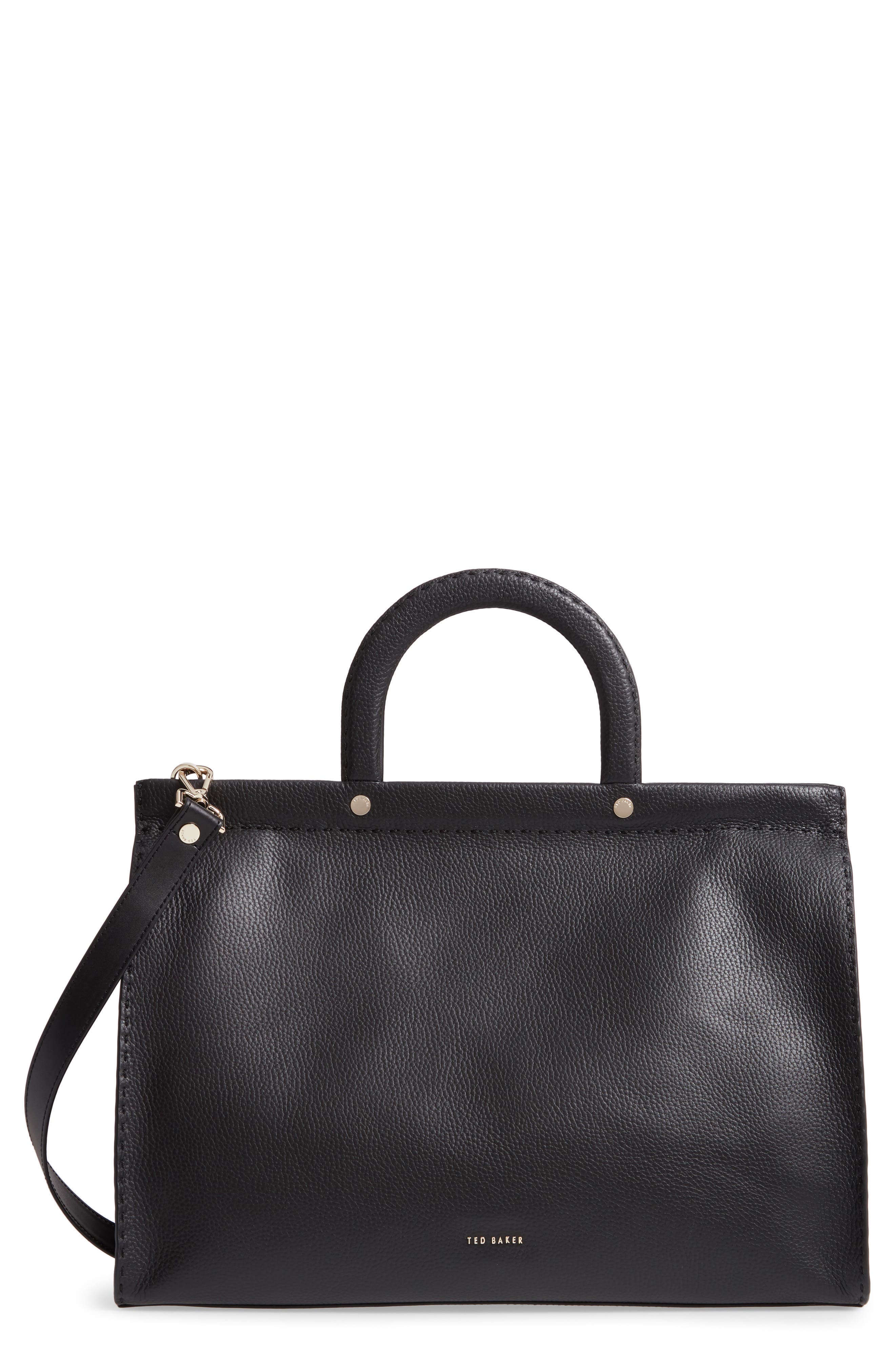 Ted Baker London Miriian Stab Stitch Large Leather Tote Nordstrom