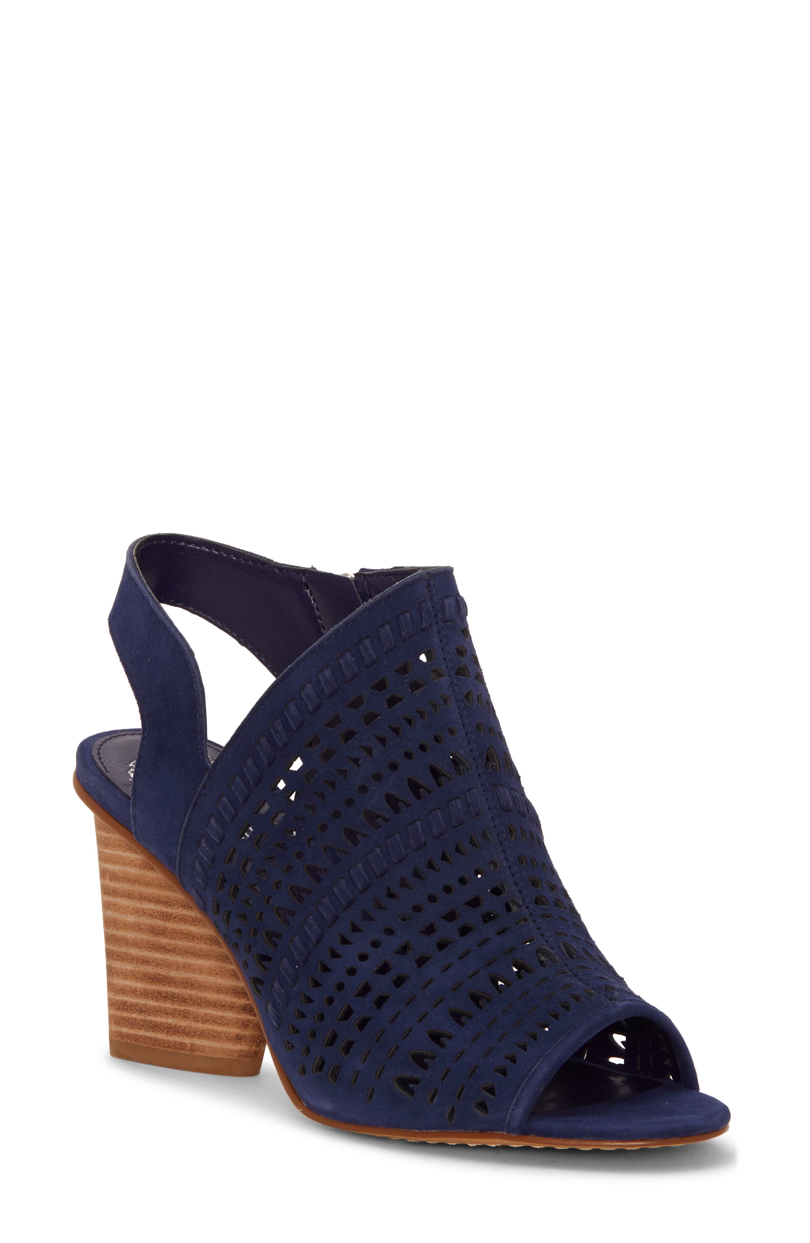 Vince Camuto Derechie Perforated Shield Sandal, Blue