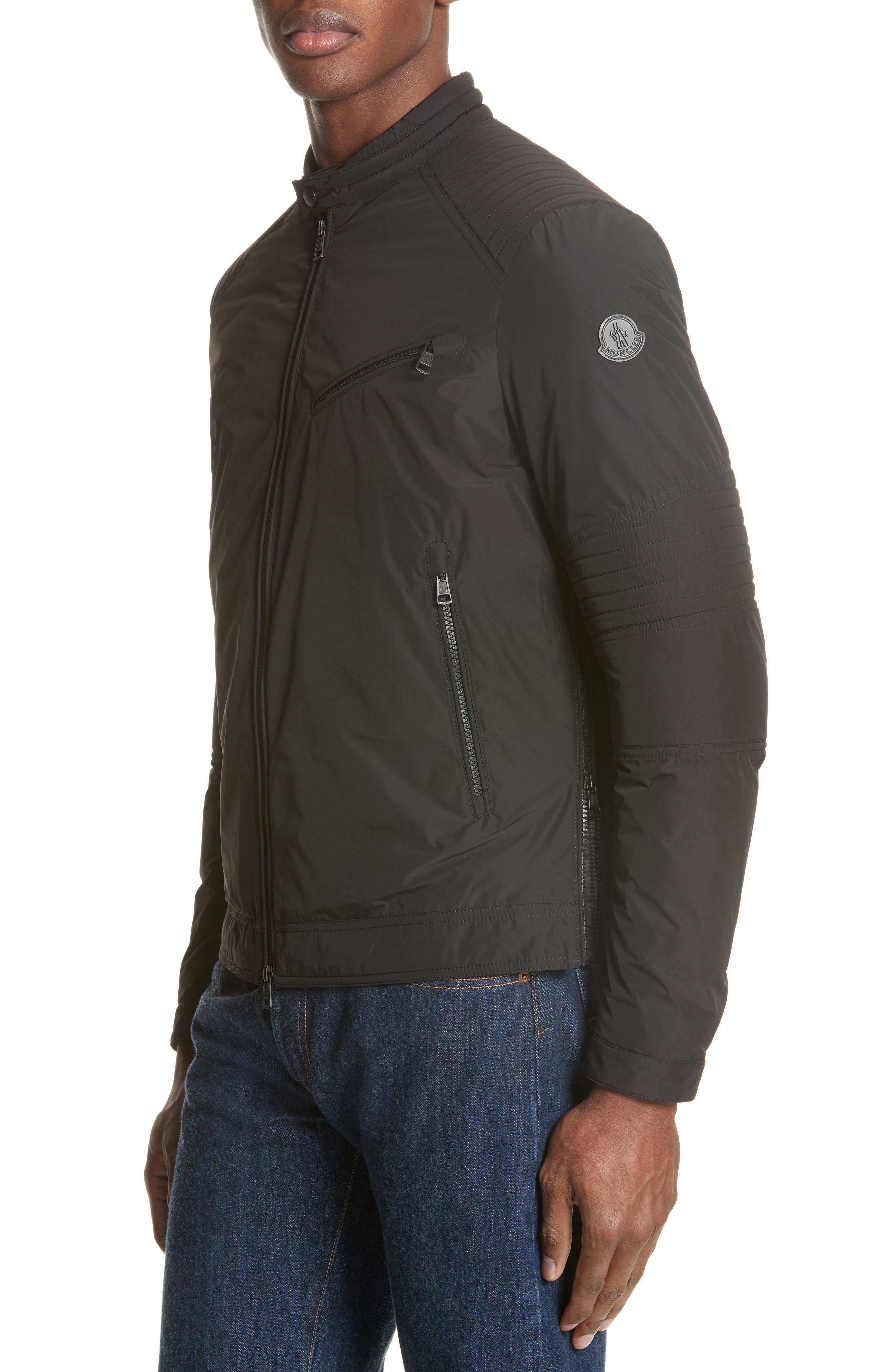 Moncler Gimont Giubbotto Micro Ventile Down Jacket, Black