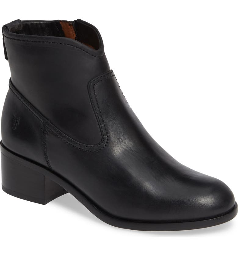 Shop Frye Claire Bootie In Black Leather