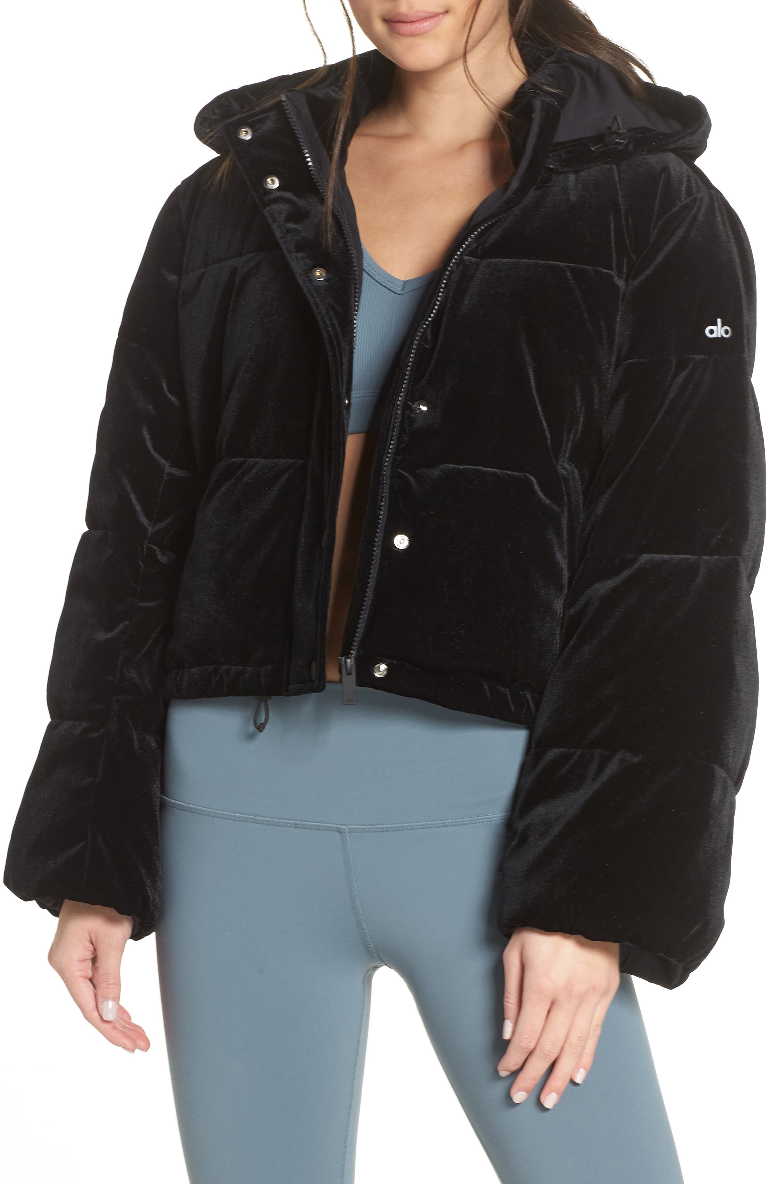 Alo Velvet Puffer Jacket Nordstrom
