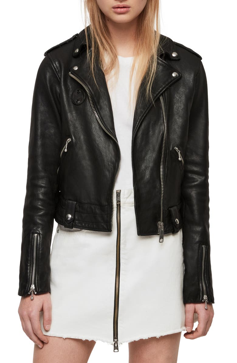 Allsaints Jackets VIXON LEATHER BIKER JACKET