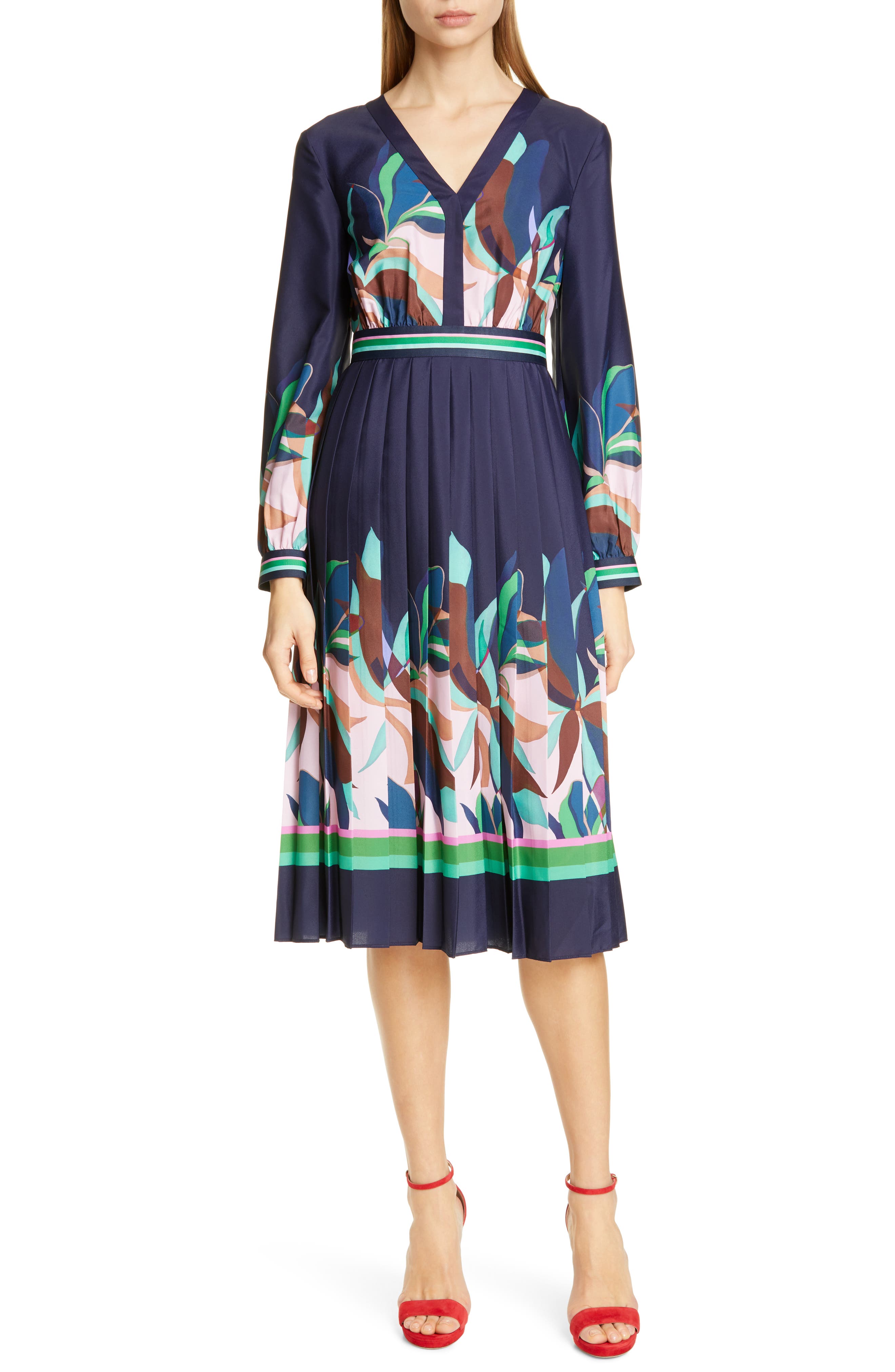 Ted Baker London Leonore Supernatural Fit & Flare Dress, Blue