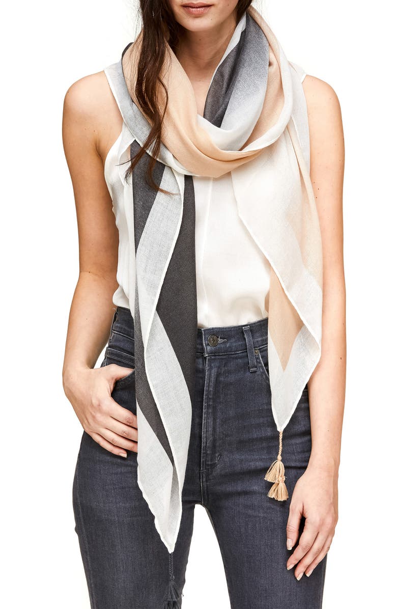 SOIA & KYO Print Scarf, Main, color, ALMOND