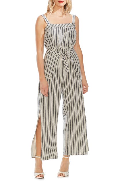 Vince Camuto Suits SUMMER STRIPE WRAP LEG JUMPSUIT