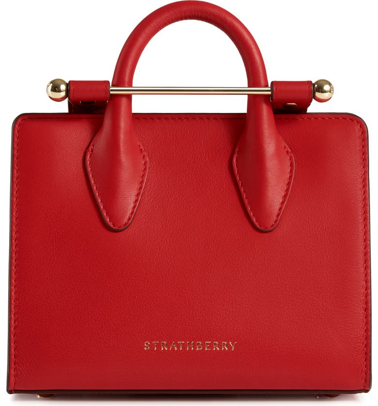 Click to view more detailed imagery on our partner's website Strathberry Midi Leather Tote - Red In Ruby
