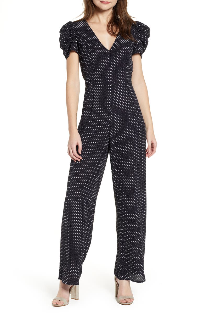 Row A Puff Sleeve Jumpsuit | Nordstrom