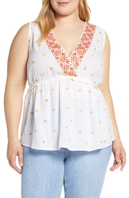 Lucky Brand Tops EMBROIDERED ROMANTIC TOP