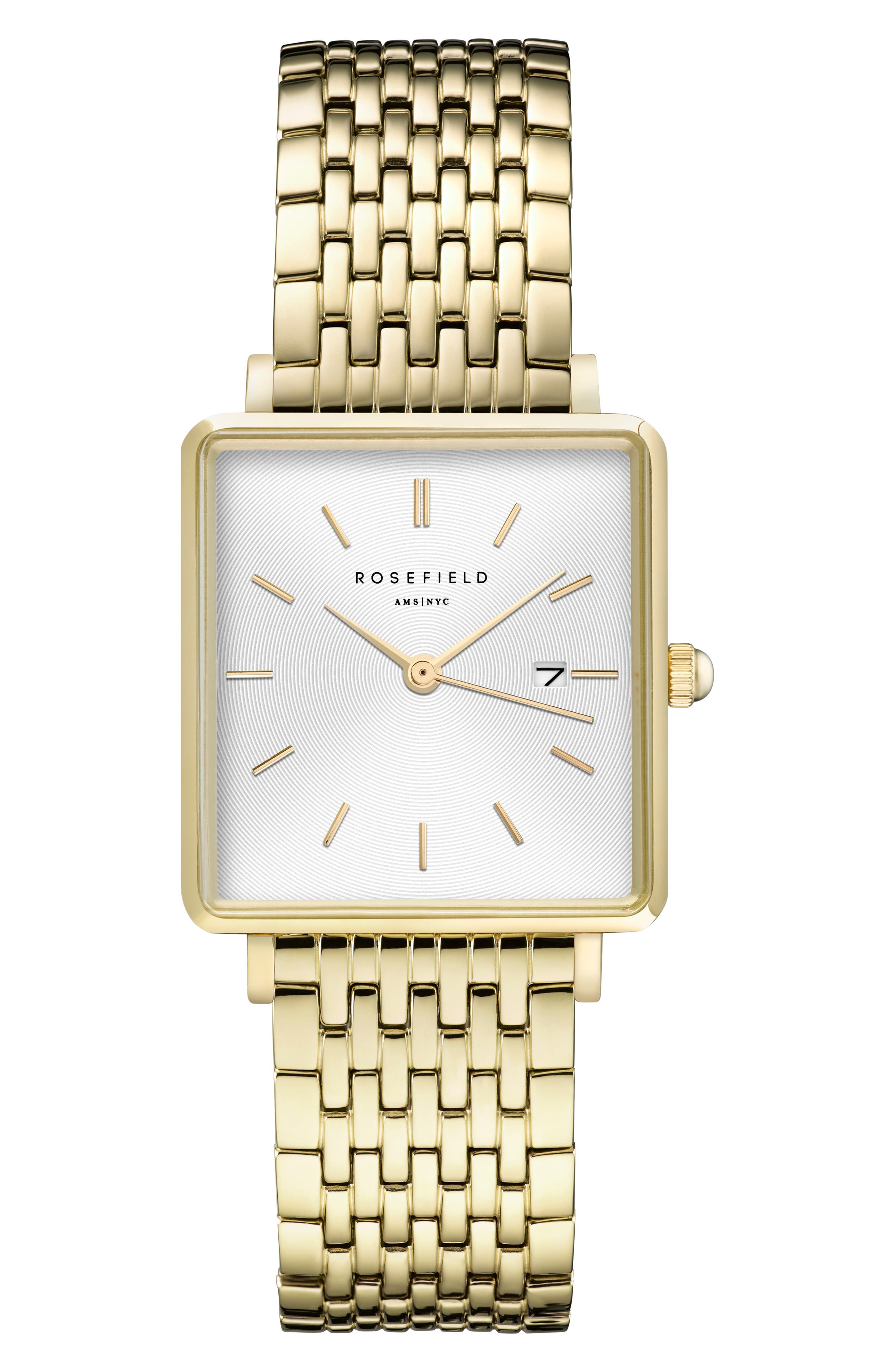 Rosefield The Boxy Bracelet Watch, 26mm x 28mm Nordstrom
