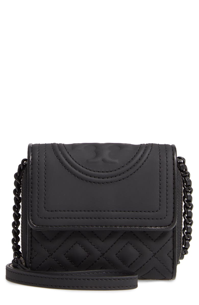 Tory Burch Mini Fleming Matte Wallet on a Chain | Nordstrom