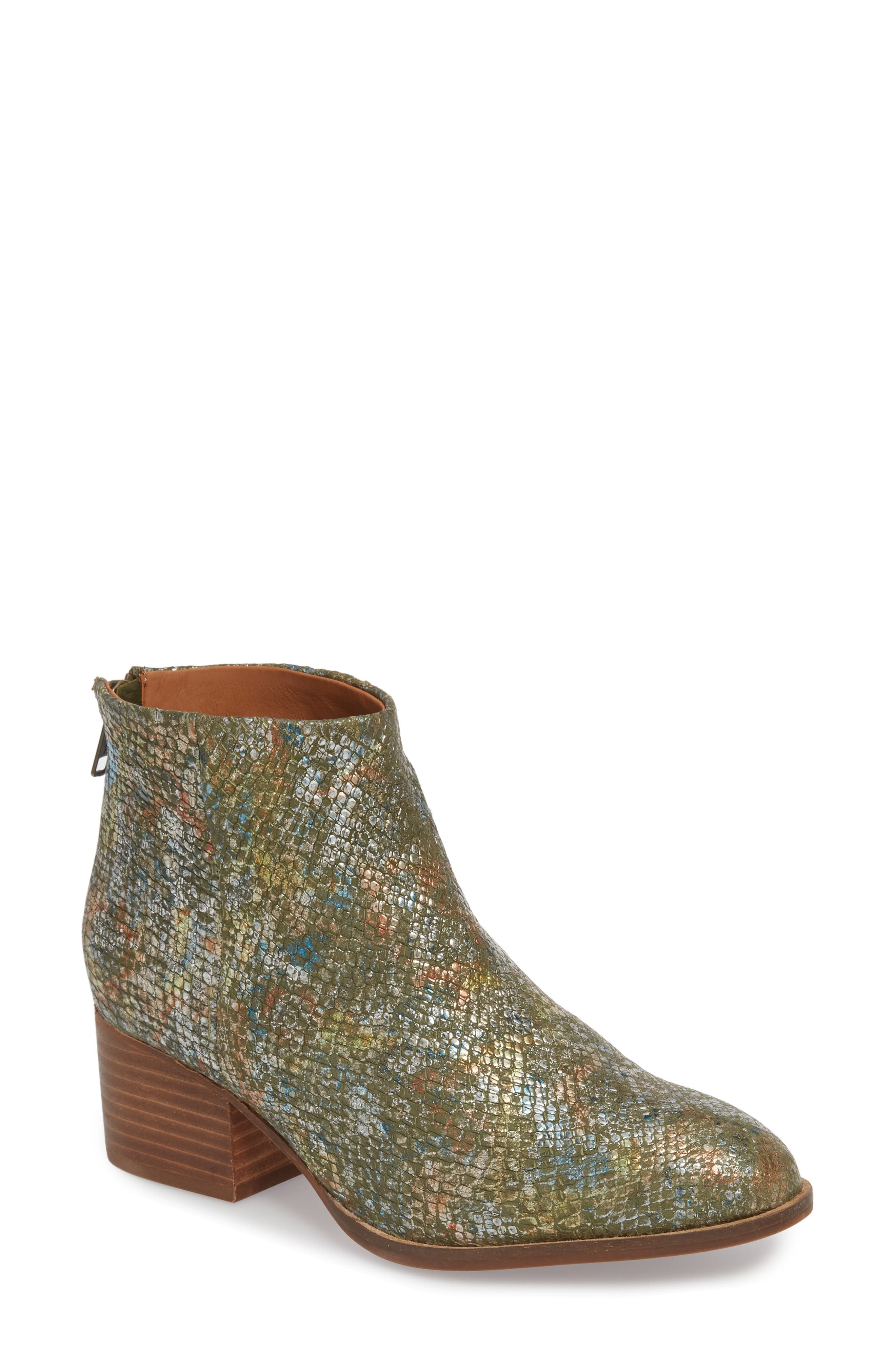 Seychelles Floodplain Block Heel Bootie, Metallic