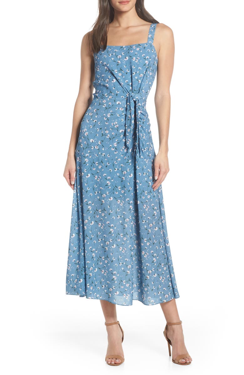 CHELSEA28 Floral Print Maxi Dress, Main, color, BLUE FLORAL