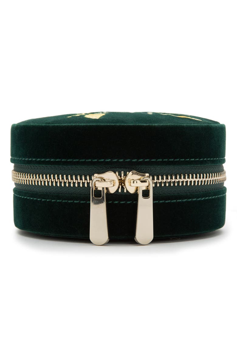 Wolf Zoe Round Travel Case - Green In Forest Green