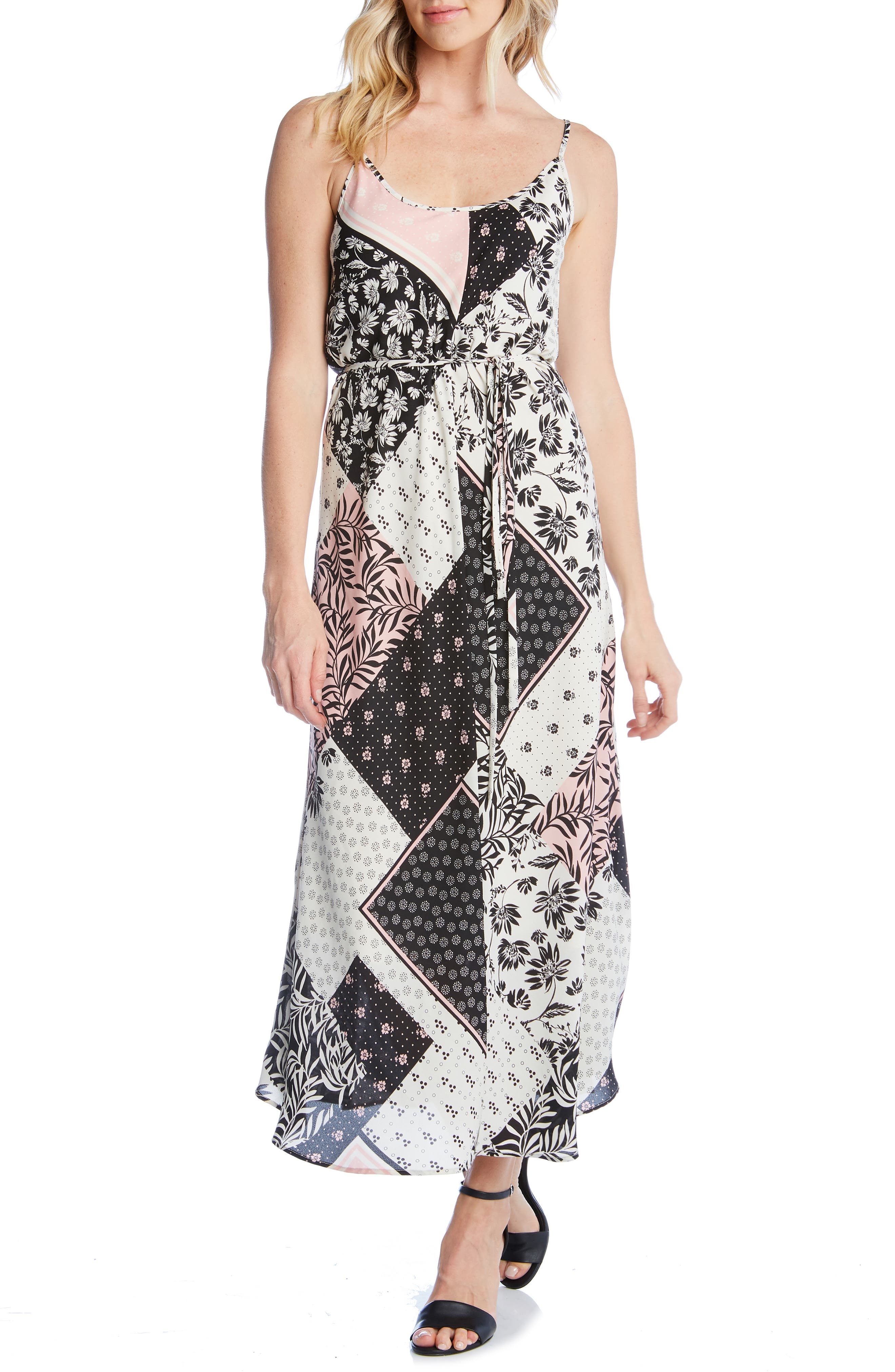 Karen Kane Patchwork Midi Sundress, Pink