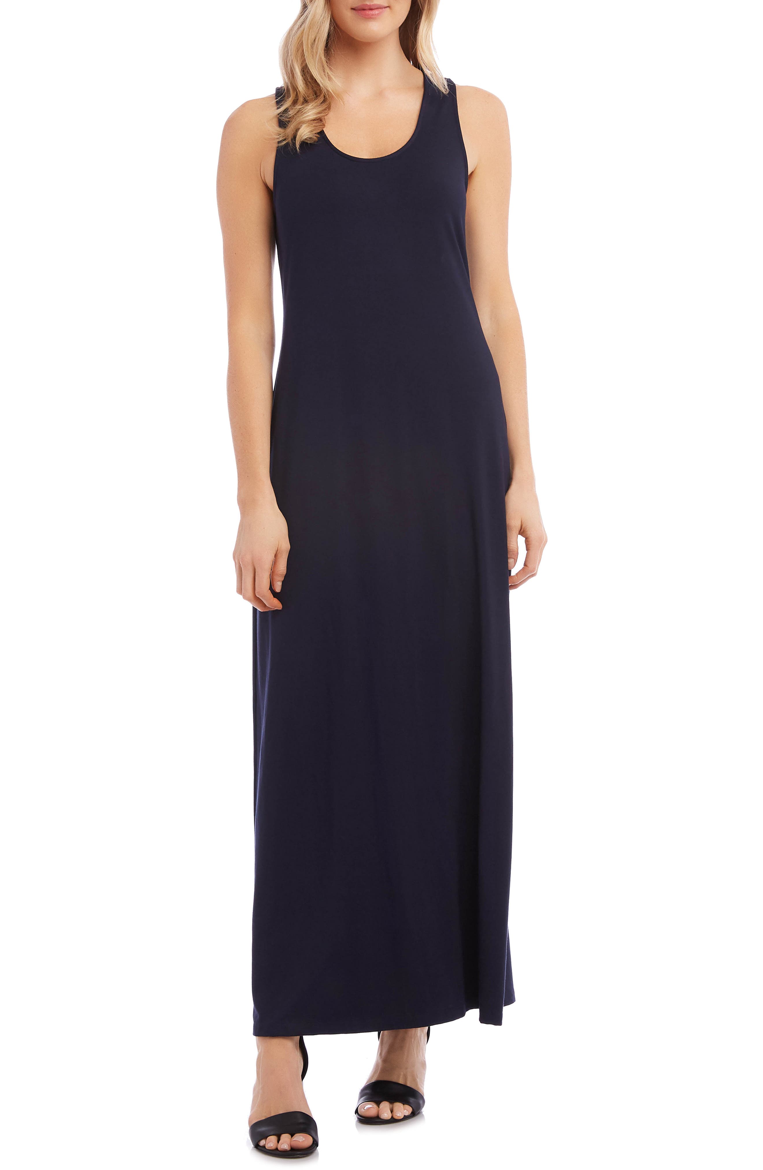 Karen Kane Cara Cross Back Maxi Dress, Blue