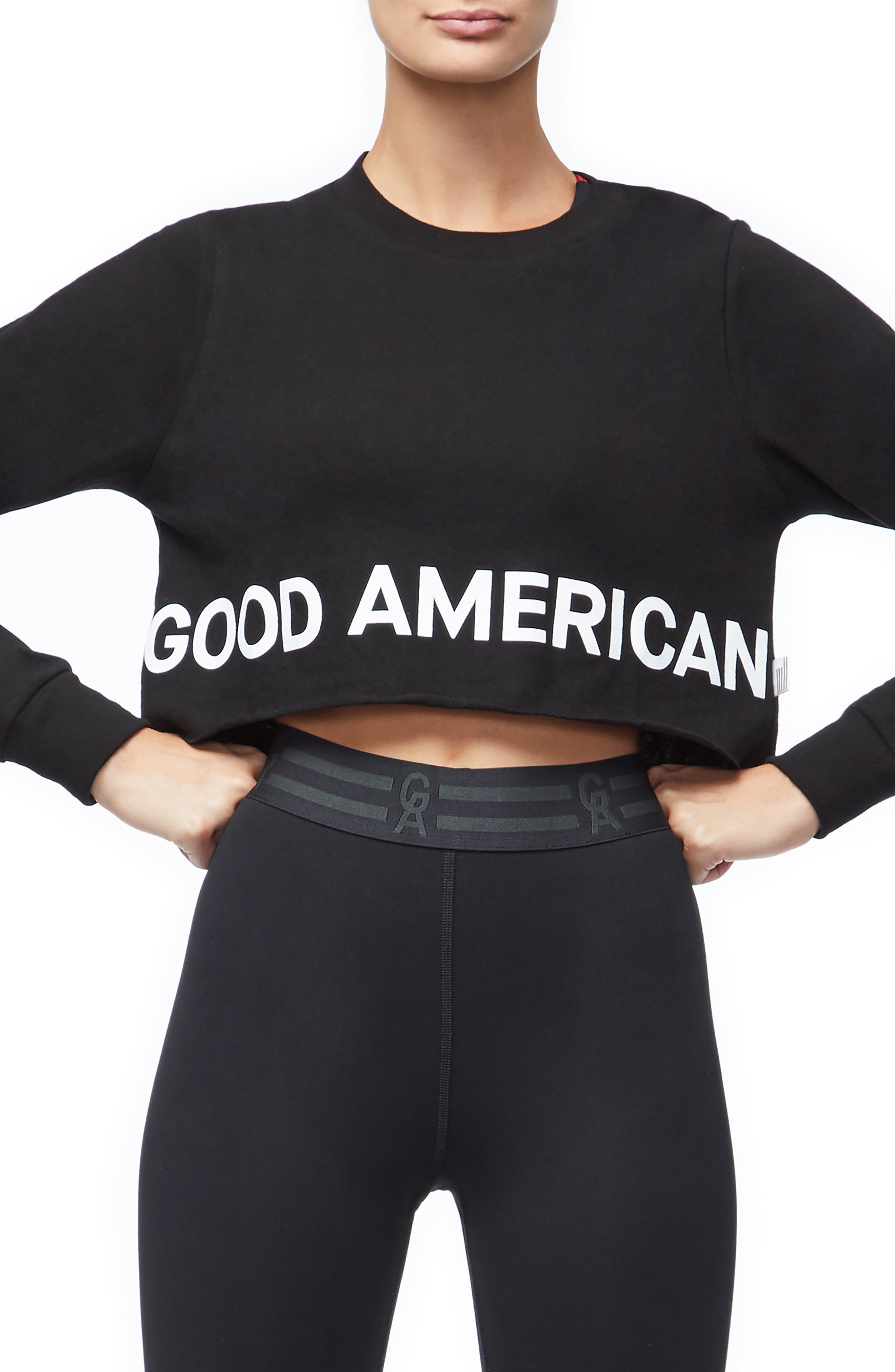Plus Size Good American Crop Sweatshirt