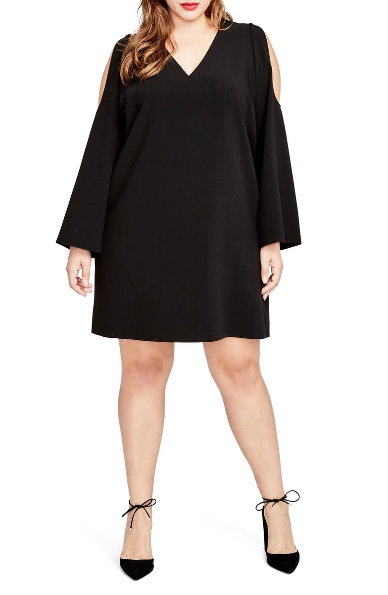 RACHEL Rachel Roy Cold Shoulder Shift Dress (Plus Size) | Nordstrom