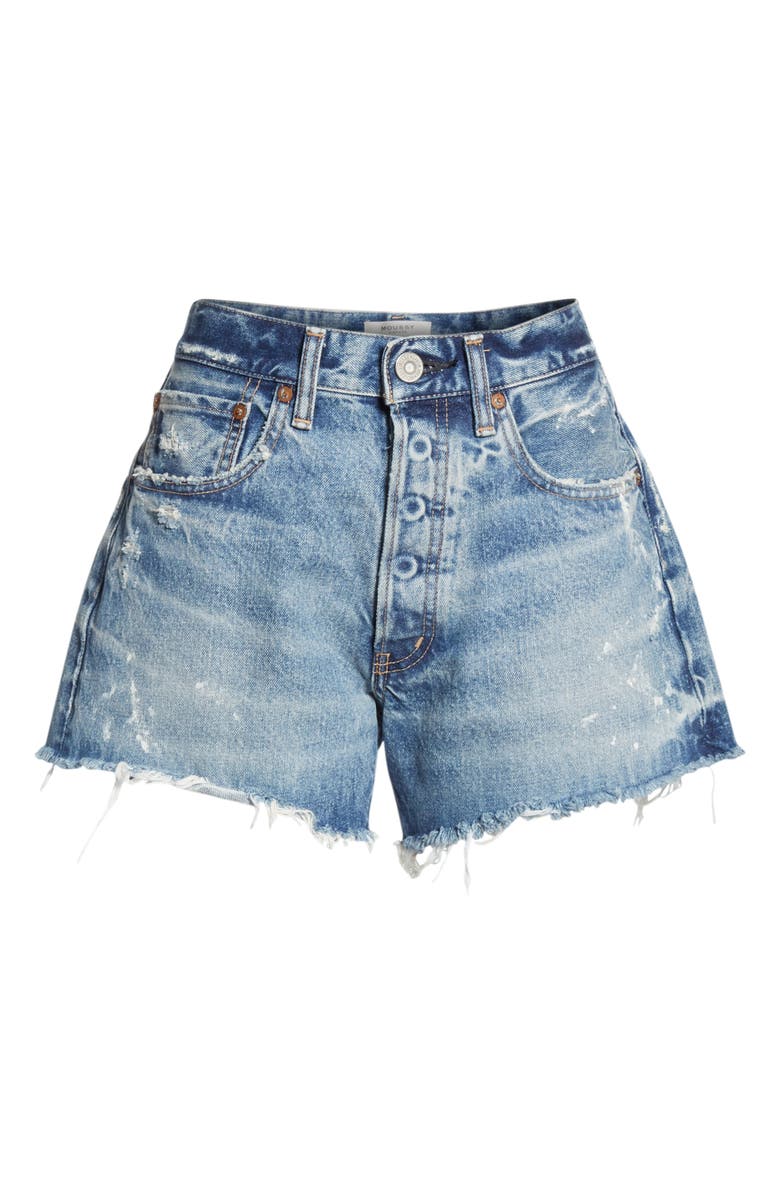 Moussy Vintage Wisconsin Distressed Denim Shorts In Blue | ModeSens