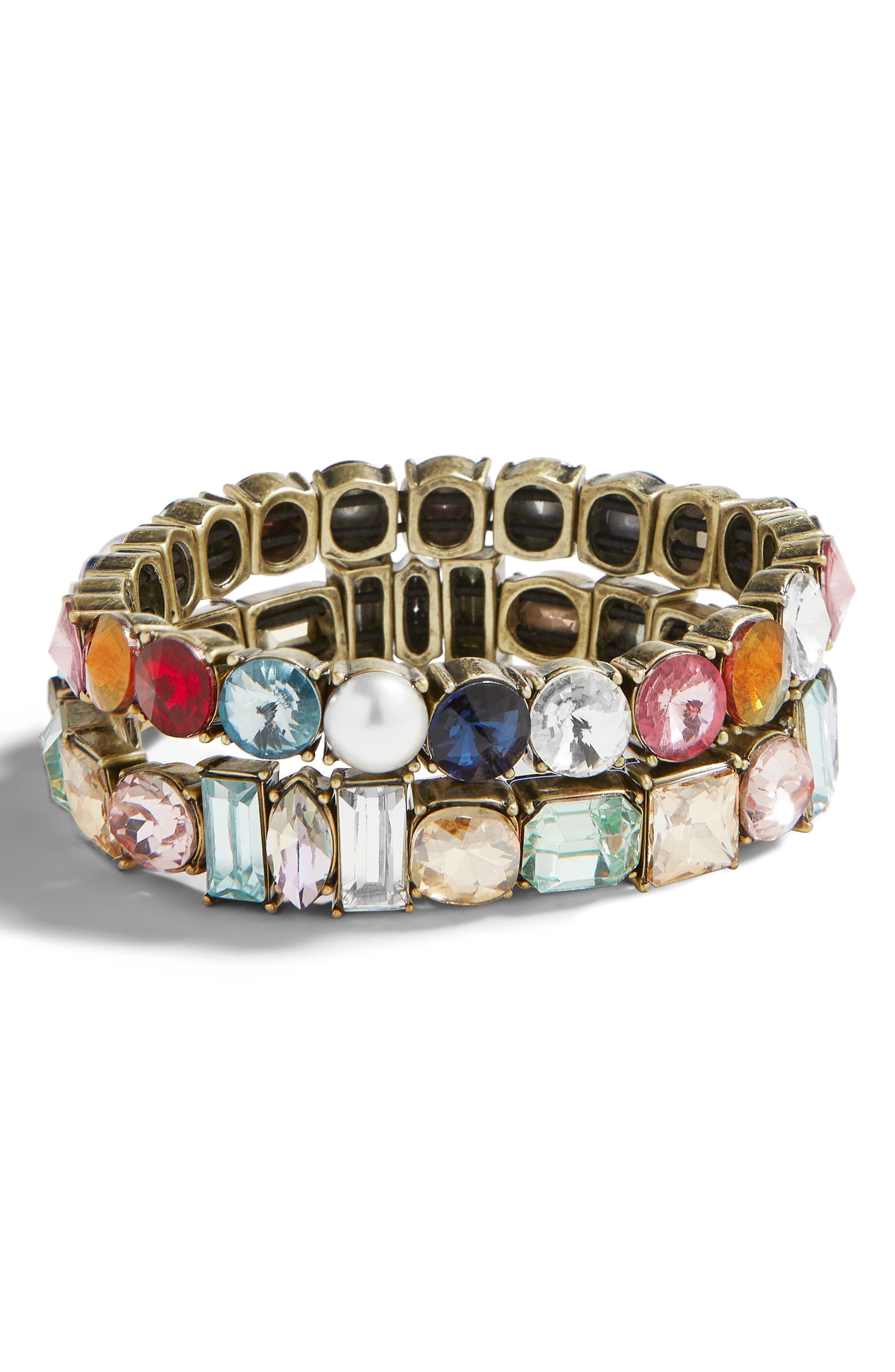 BaubleBar Set of 2 Crystal Stretch Bracelets Nordstrom