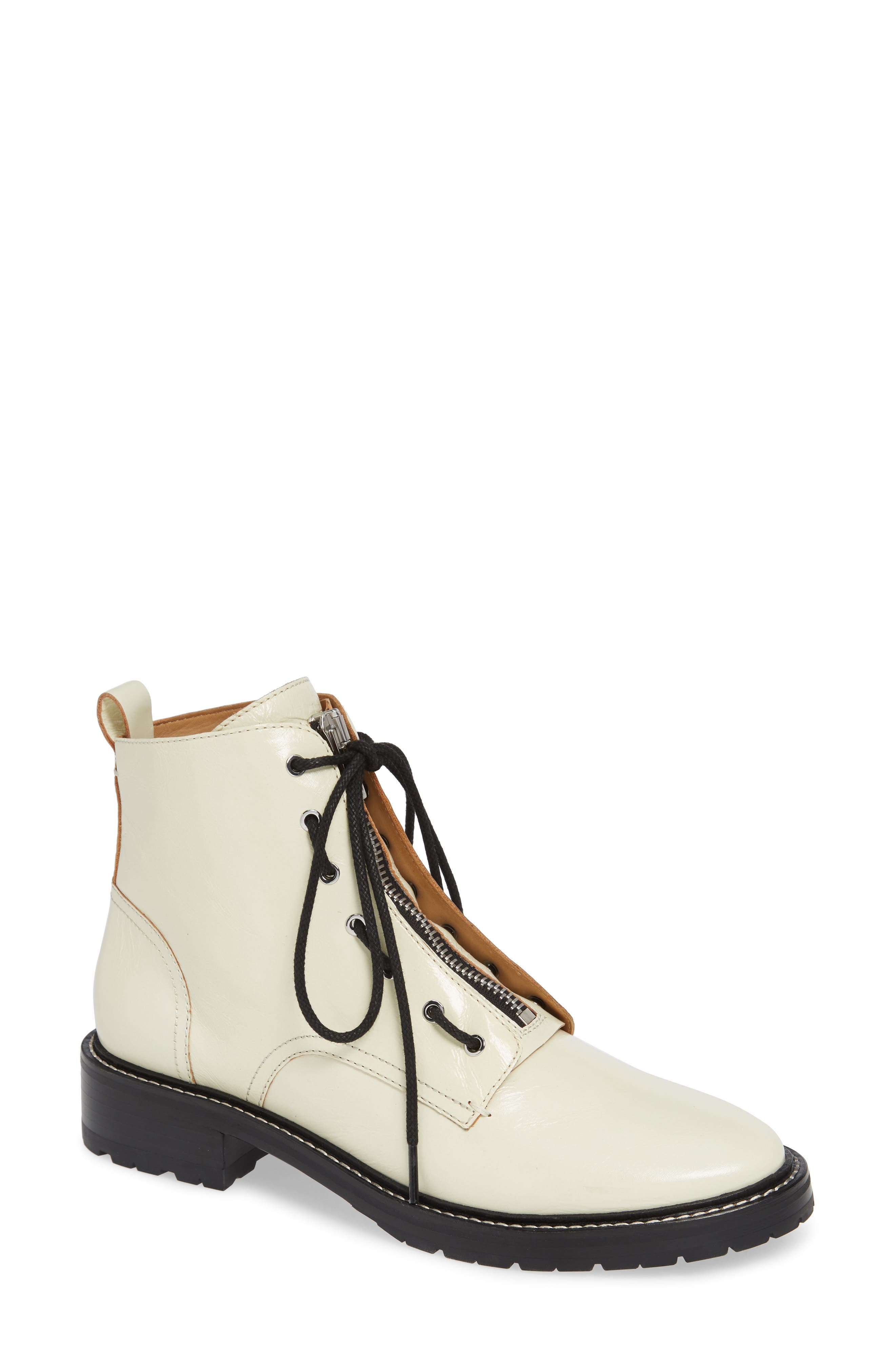 Rag & Bone Cannon Removable Zipper Boot - White