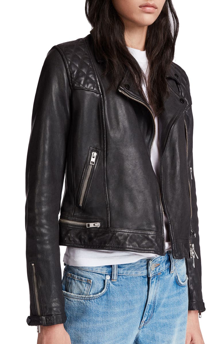 ALLSAINTS CONROY LEATHER BIKER JACKET,WL096F