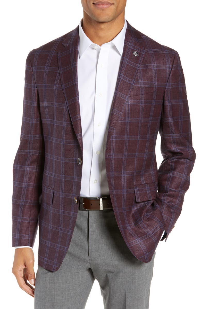 Ted Baker London Konan Trim Fit Plaid Wool Sport Coat Nordstrom