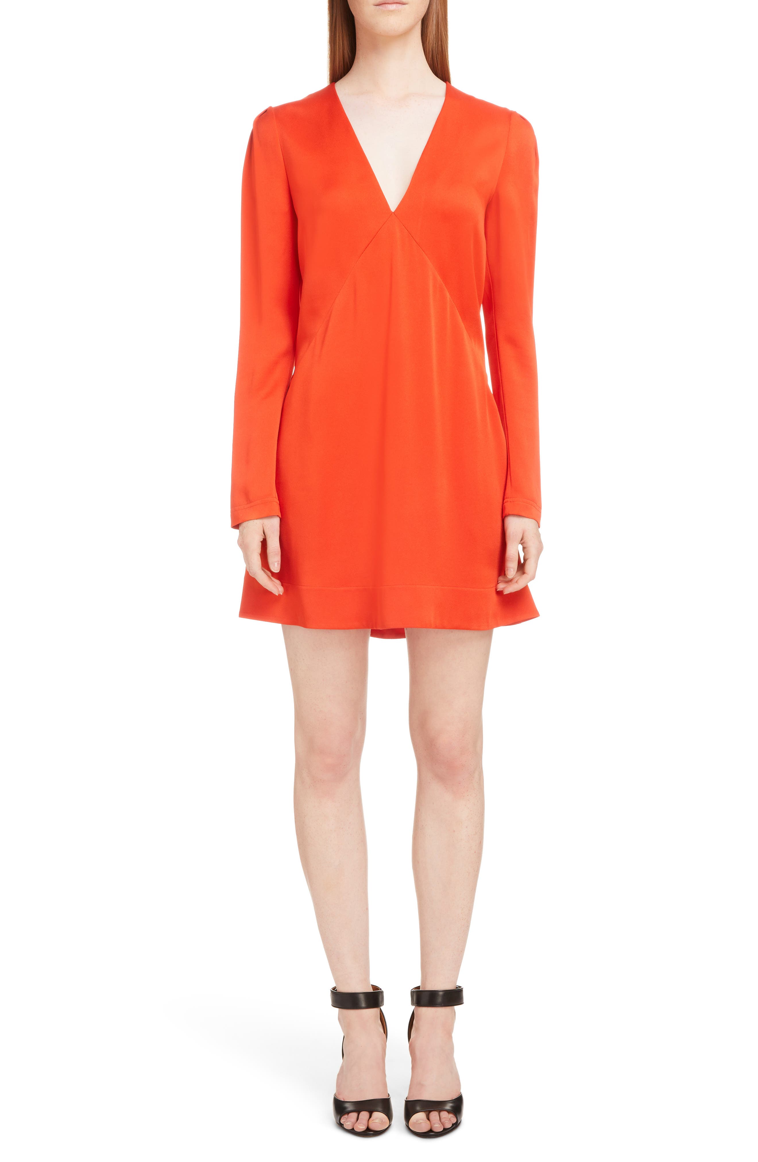 Givenchy Crepe Back Satin Minidress, US / 44 FR - Red