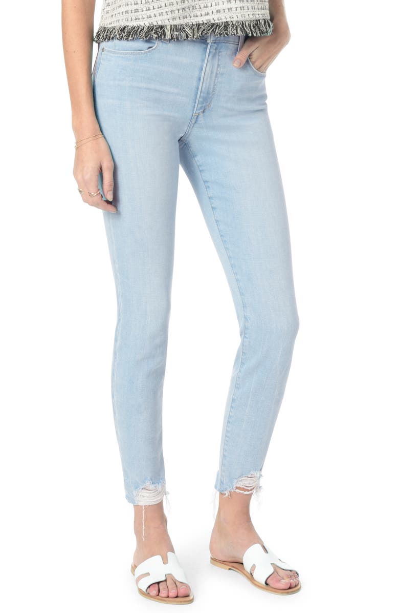 Joe's Jeans CHARLIE HIGH WAIST FRAYED ANKLE SKINNY JEANS