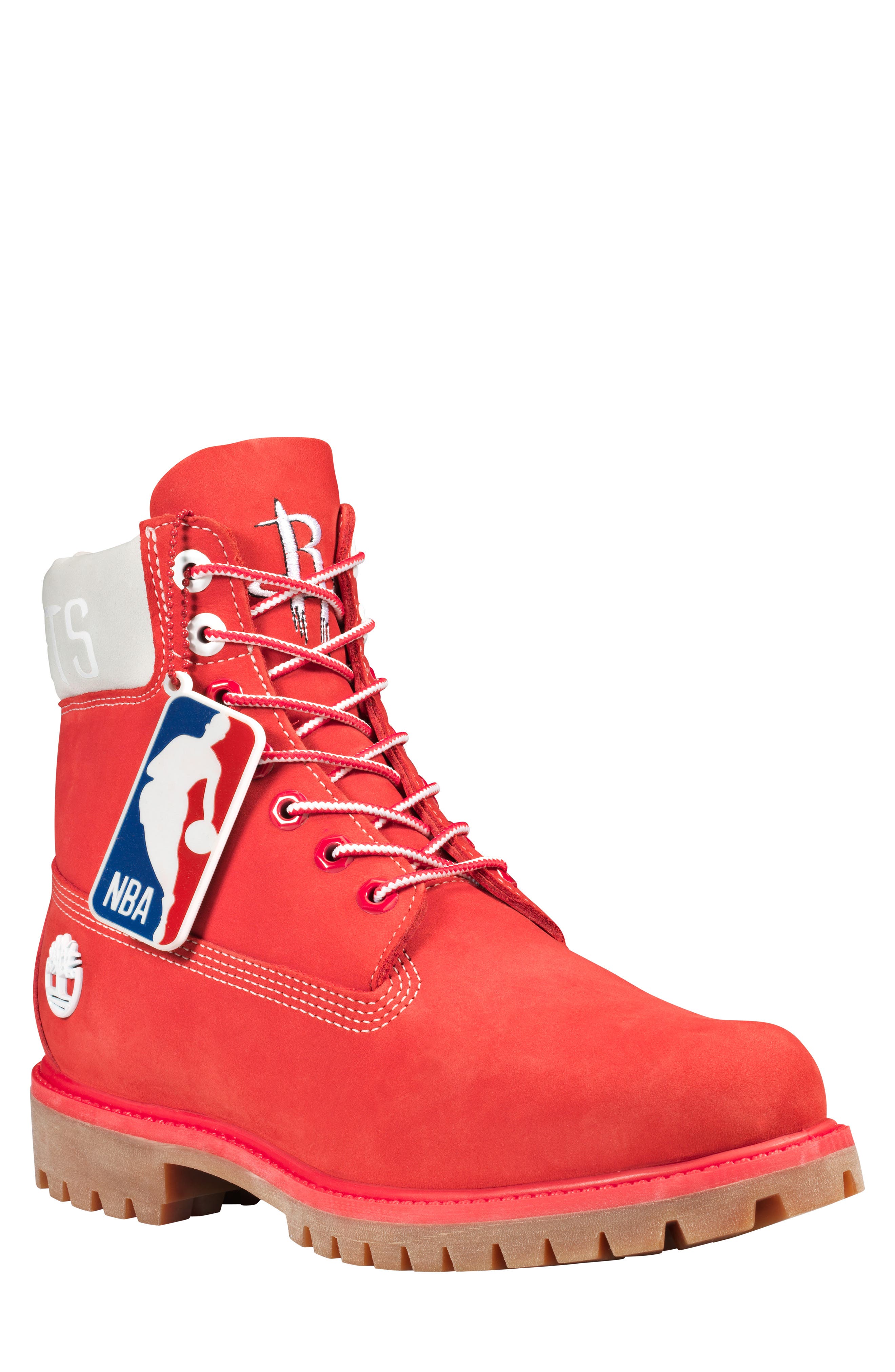 Timberland Houston Rockets Plain Toe Boot, Red
