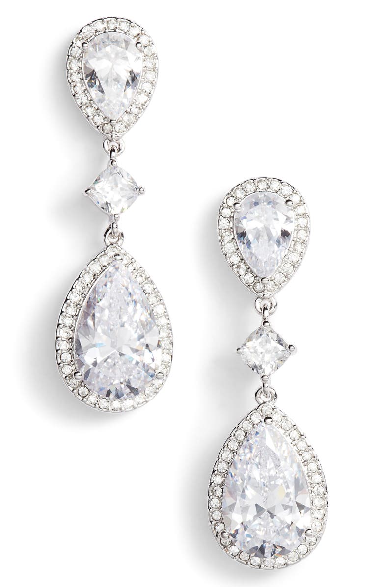 Cubic zirconia drop earrings Clearance