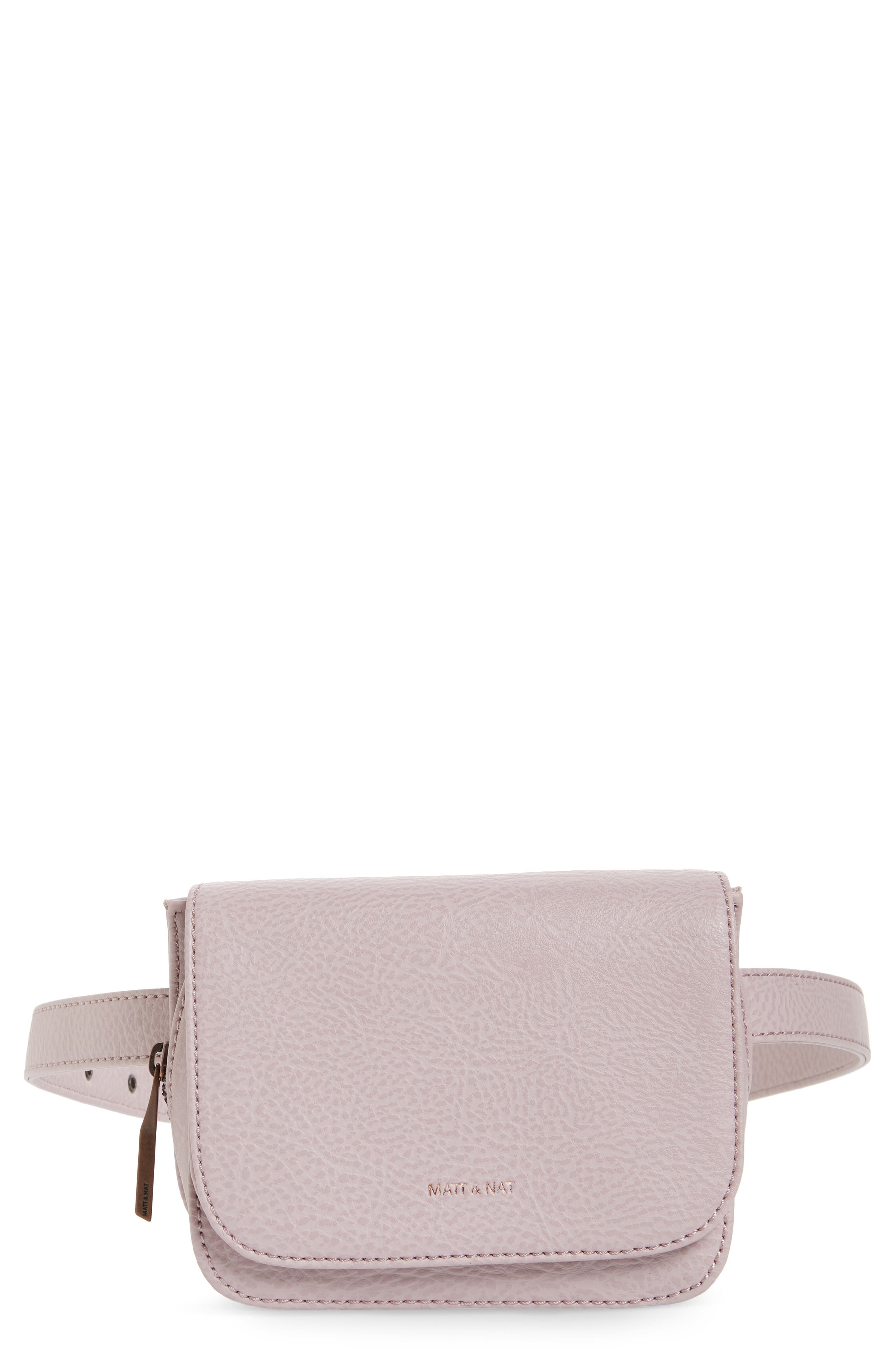 MATT & NAT Park Faux Leather Belt Bag, Main, color, WHISPER
